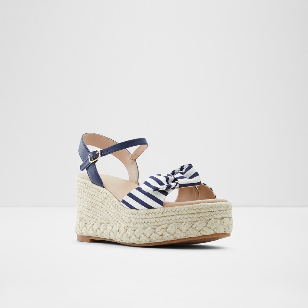 Sandales Aldo Macrama Wedge Sandal - Wedge Bleu Femme | RAKW-18747742