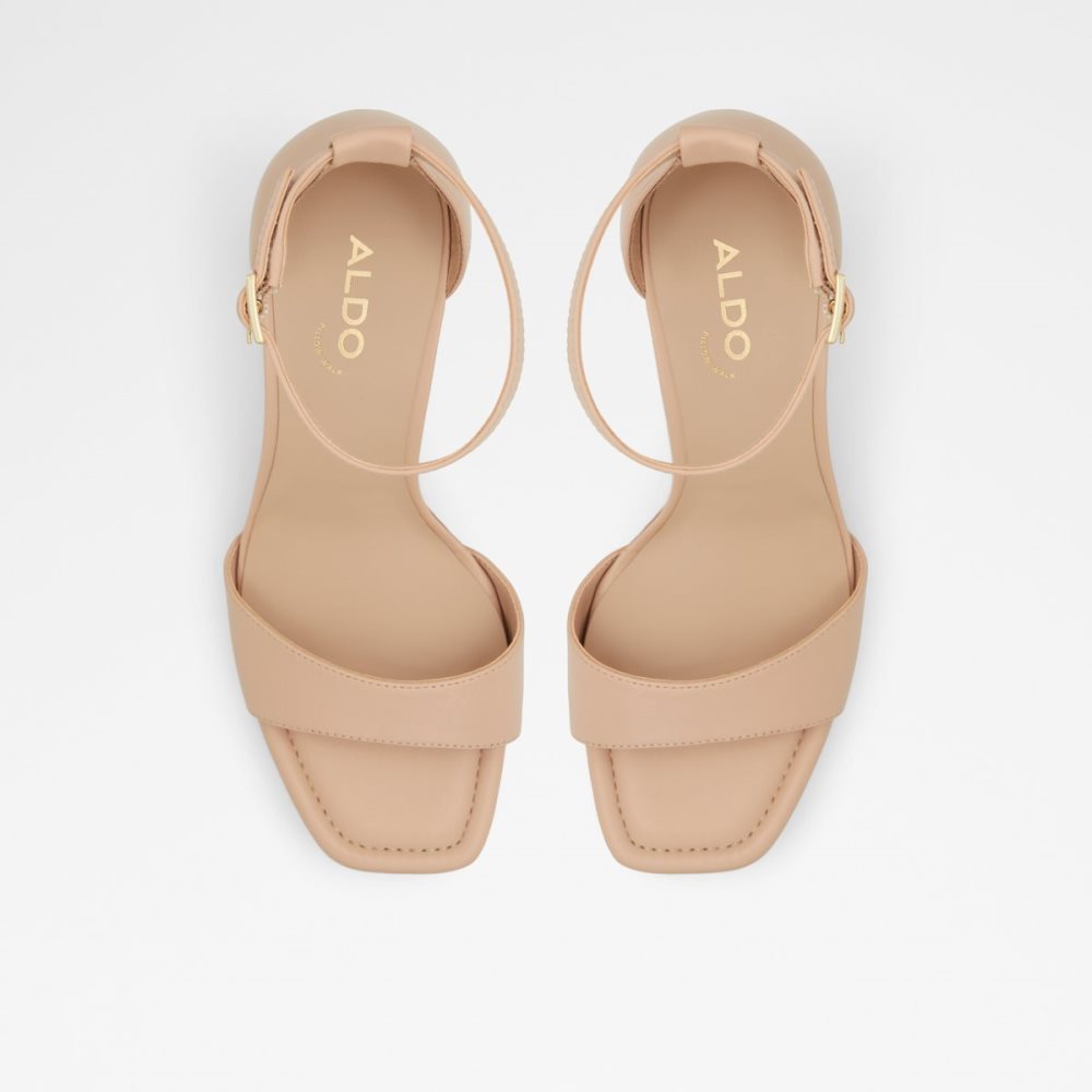 Talon Bloc Aldo Enaegyn Brides Talons Sandal - Cup Sole Beige Clair Femme | NTUD-31712250