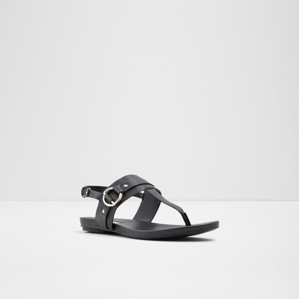 Sandales Aldo Pandra Lanières Sandal Noir Femme | NKFK-07593302