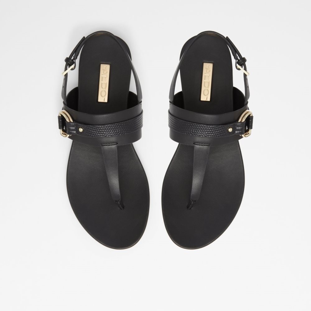 Sandales Aldo Pandra Lanières Sandal Noir Femme | NKFK-07593302