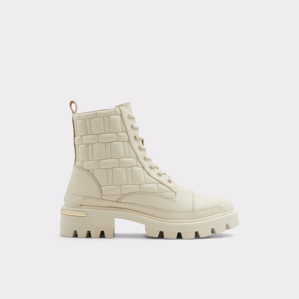 Bottes de combat Aldo Quilt - Lug Sole Blanche Femme | NGBR-39800228