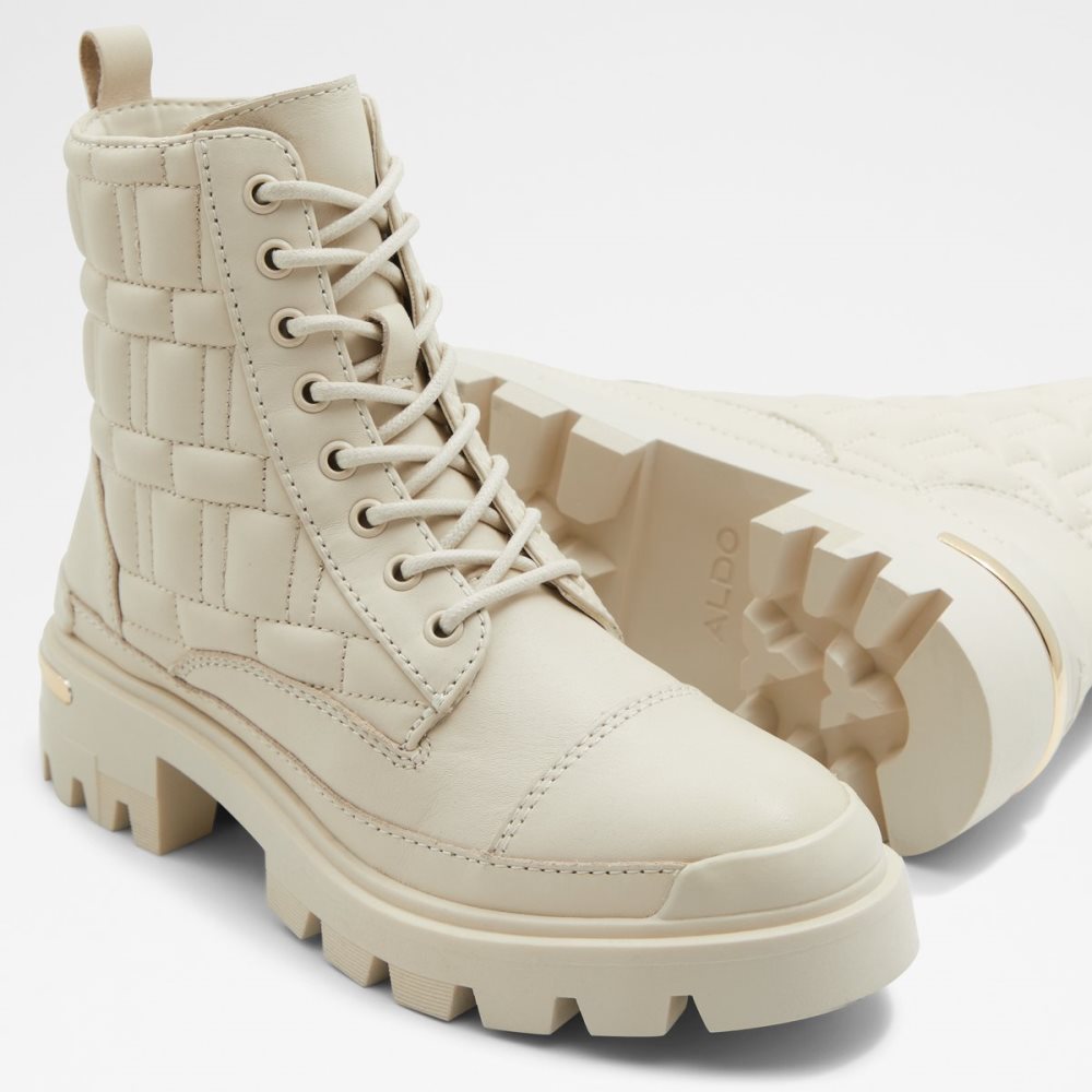 Bottes de combat Aldo Quilt - Lug Sole Blanche Femme | NGBR-39800228