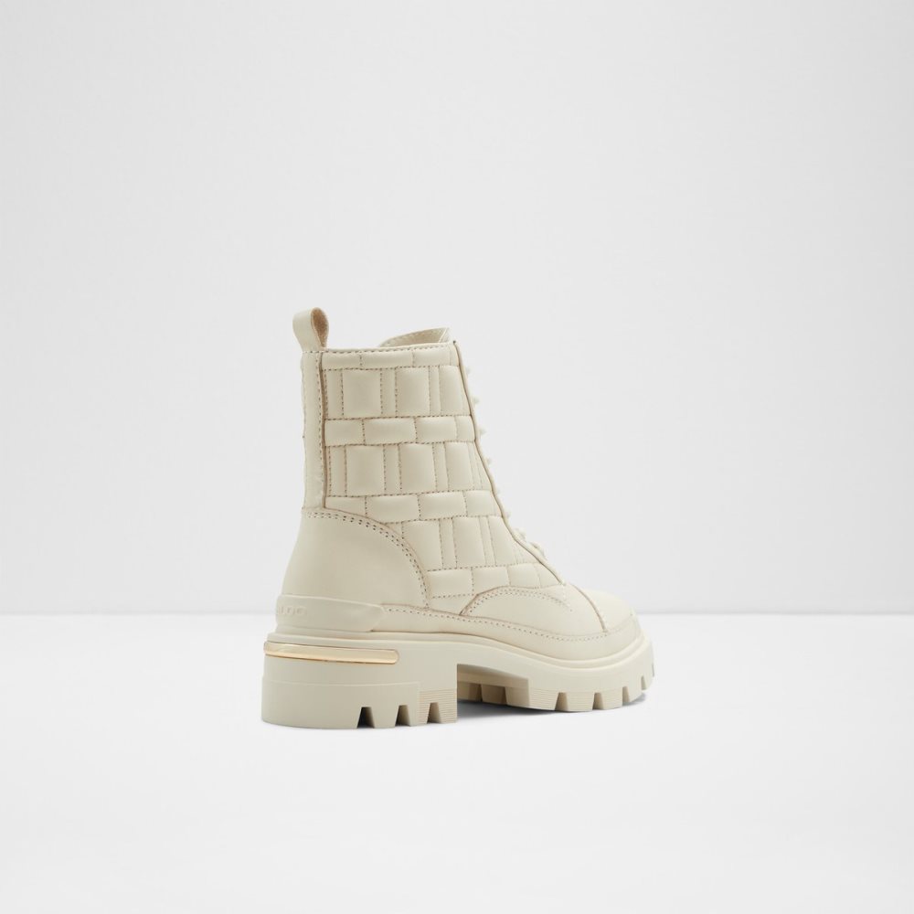 Bottes de combat Aldo Quilt - Lug Sole Blanche Femme | NGBR-39800228