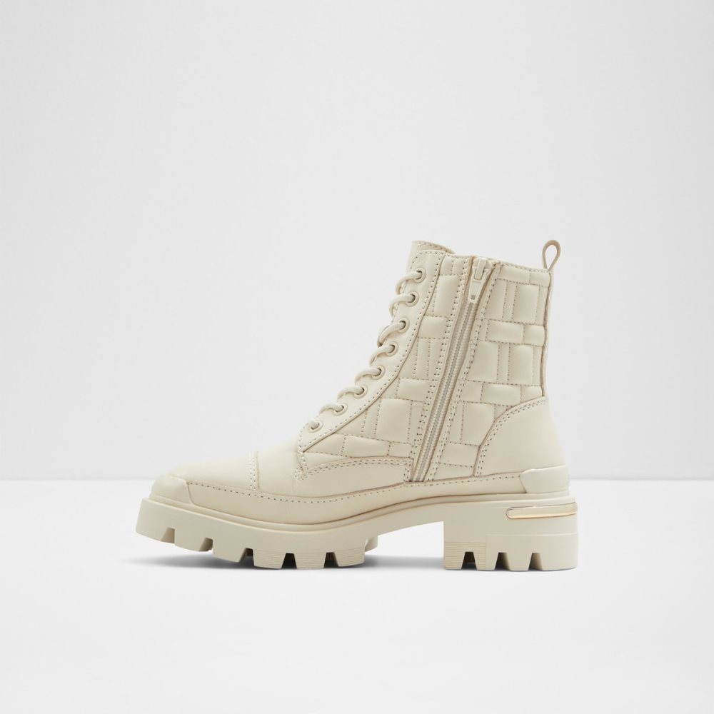 Bottes de combat Aldo Quilt - Lug Sole Blanche Femme | NGBR-39800228