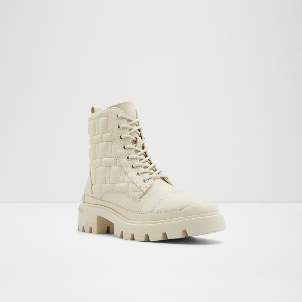 Bottes de combat Aldo Quilt - Lug Sole Blanche Femme | NGBR-39800228