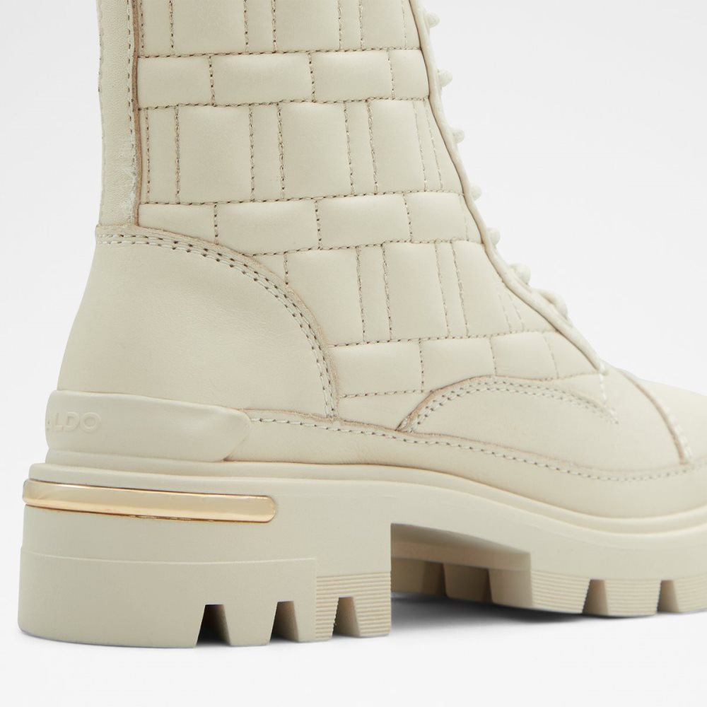 Bottes de combat Aldo Quilt - Lug Sole Blanche Femme | NGBR-39800228