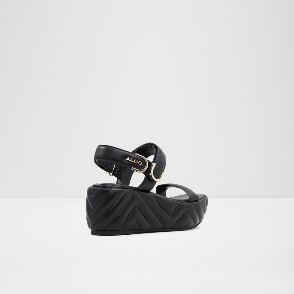 Sandales Aldo Eroellan Wedge Sandal - Noir Femme | TZIF-95521330