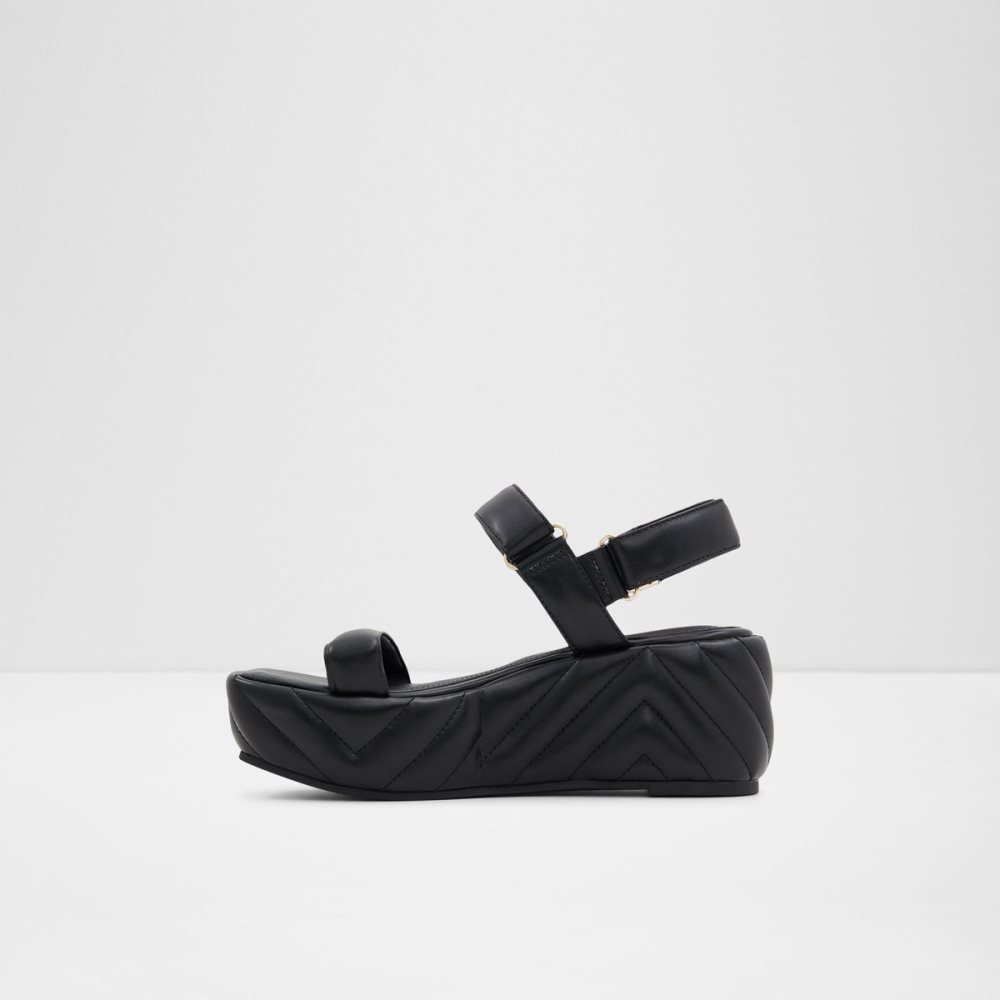 Sandales Aldo Eroellan Wedge Sandal - Noir Femme | TZIF-95521330