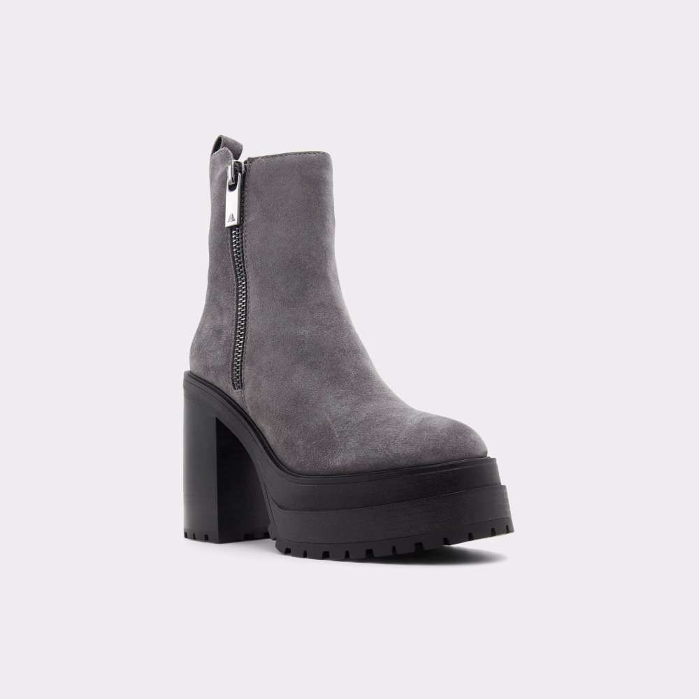 Bottines Aldo Upside - Lug Sole Grise Foncé Femme | WHMO-78592808