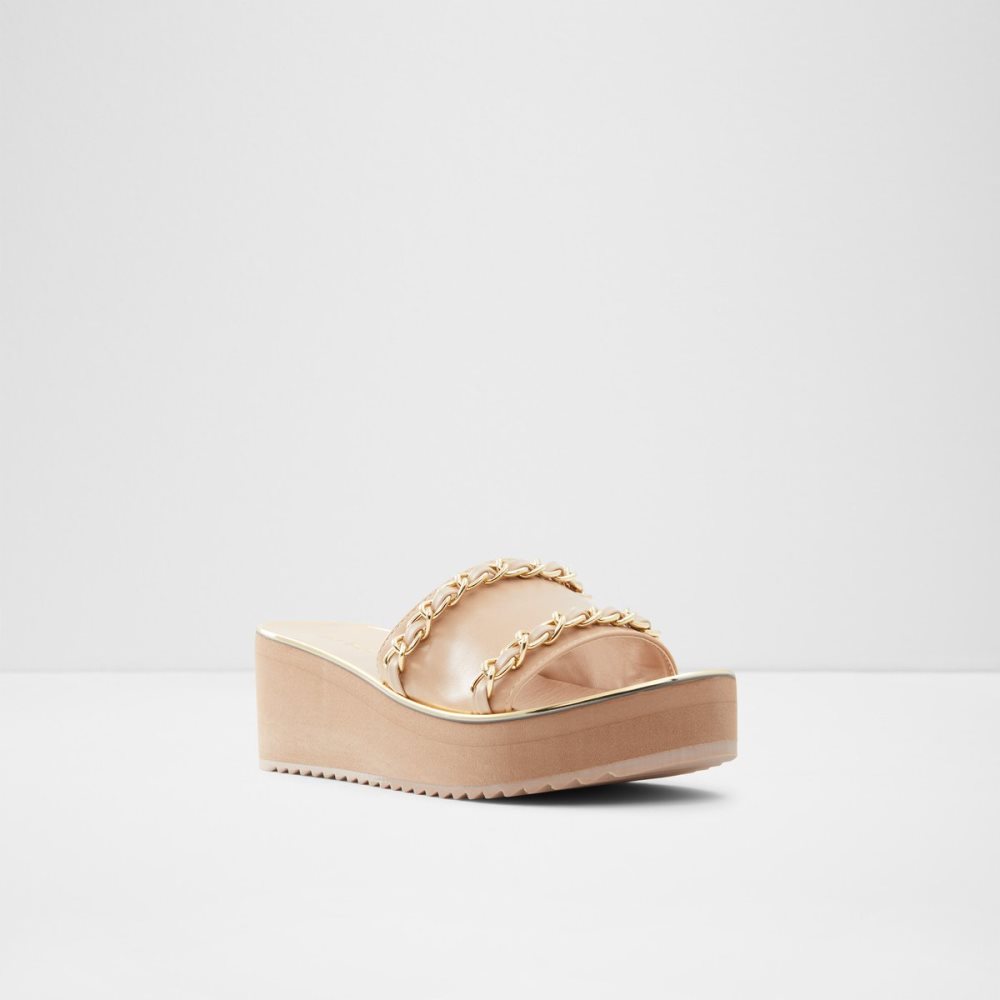 Sandales Aldo Kaerratlan Claquette Sandal - Wedge Beige Femme | GVOE-60287152