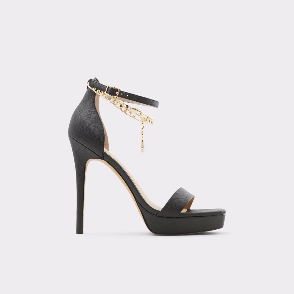 Chaussures Plateforme Aldo Scarlettchain Talons Sandal - Stiletto Noir Femme | BKIH-75509013