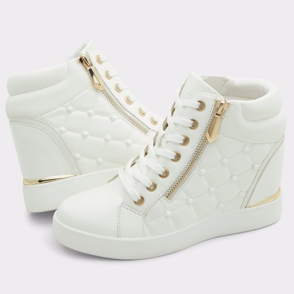 Baskets Aldo Ailannah High Top - Wedge Blanche Femme | YJNN-28391535