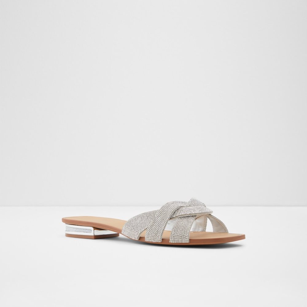 Sandales Aldo Coredith Claquette Sandal Argent Femme | HKHM-24778373