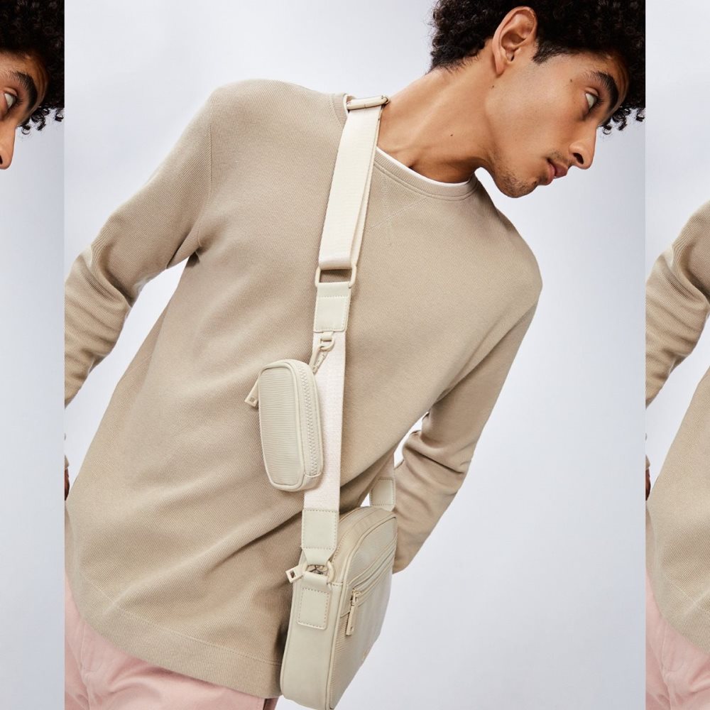 Sacs à Dos Aldo Dolnoto Fanny Pack Beige Clair Homme | XZFR-28620393