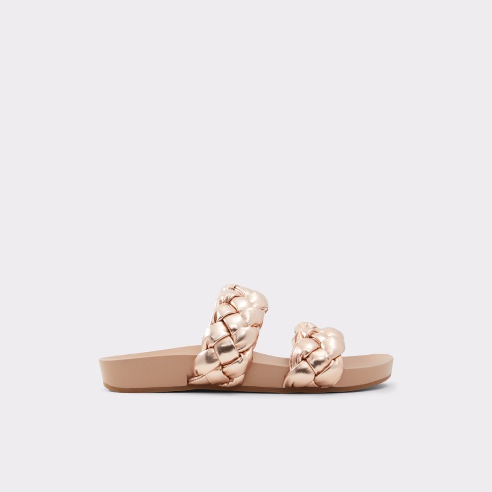 Sandales Aldo Oaka Claquette Sandal Rose Doré Femme | HKMJ-35011093