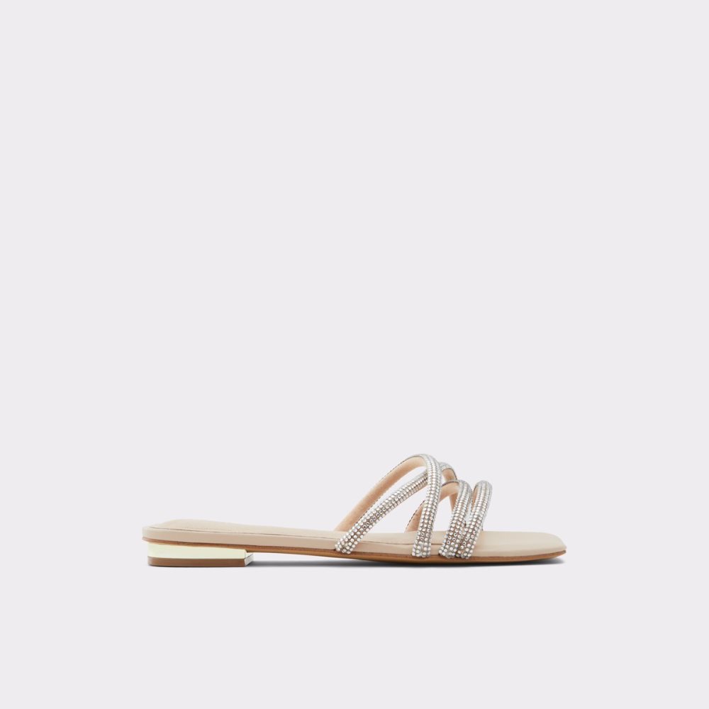 Sandales Aldo Rossie Claquette Sandal Beige Clair Femme | IUTM-79356916