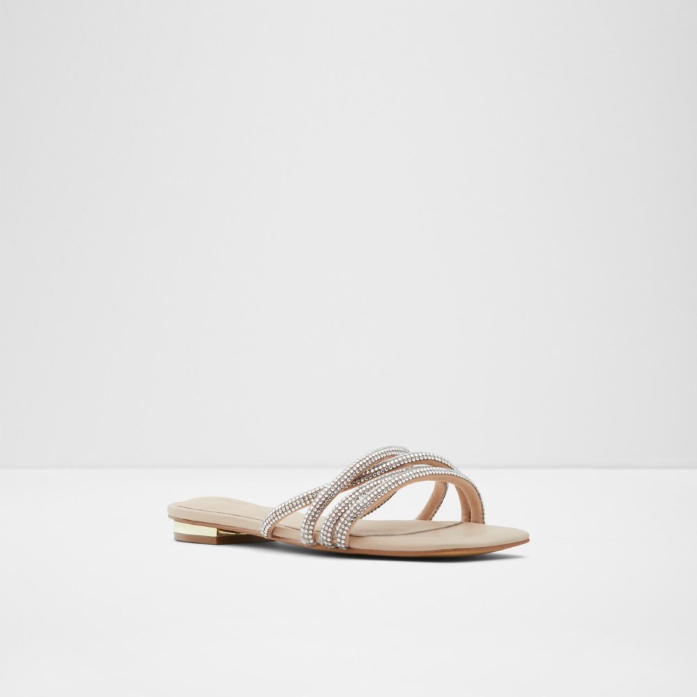 Sandales Aldo Rossie Claquette Sandal Beige Clair Femme | IUTM-79356916