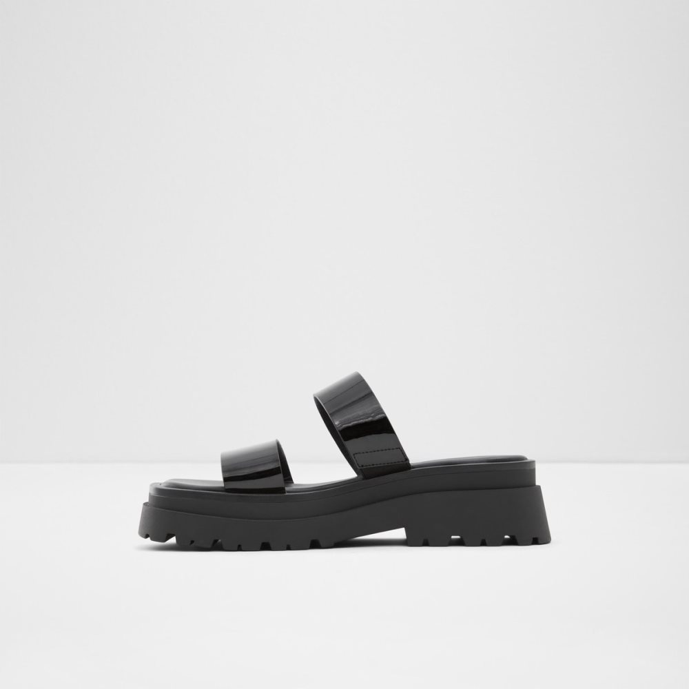 Sandales Aldo Phelix Claquette Sandal - Lug Sole Noir Femme | TZLV-98935505