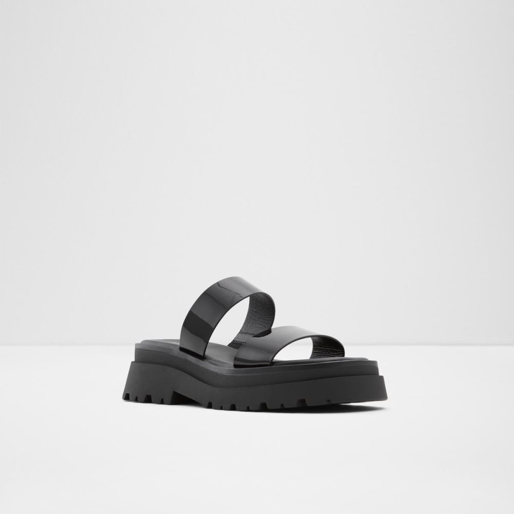 Sandales Aldo Phelix Claquette Sandal - Lug Sole Noir Femme | TZLV-98935505