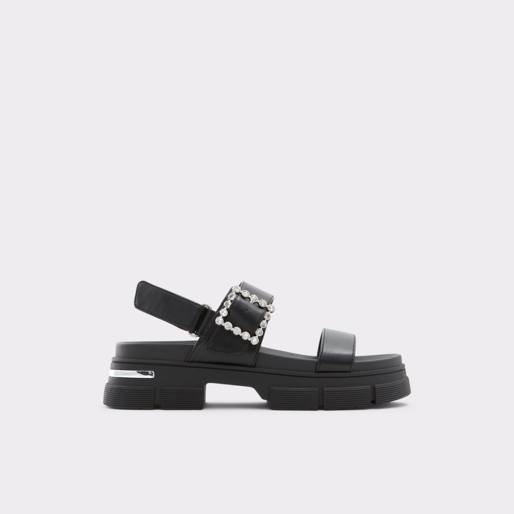 Sandales Aldo Corinne Plates Sandal - Lug Sole Noir Femme | GGFL-86574804