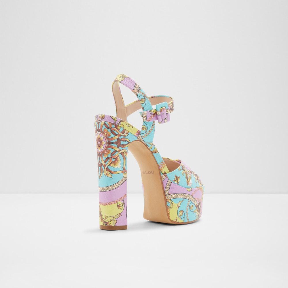 Chaussures Plateforme Aldo Camelia Brides Talons Sandal - Plateforme Multicolore Femme | SSCS-02287172