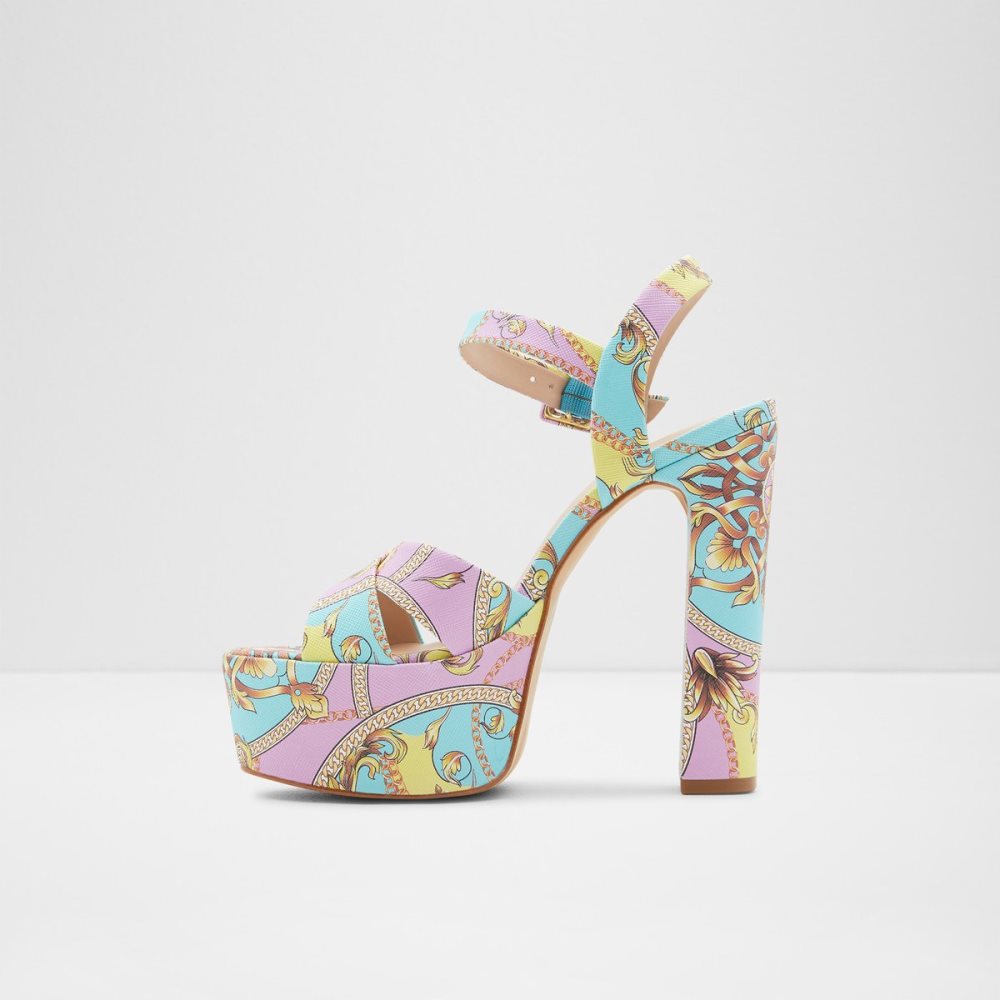 Chaussures Plateforme Aldo Camelia Brides Talons Sandal - Plateforme Multicolore Femme | SSCS-02287172