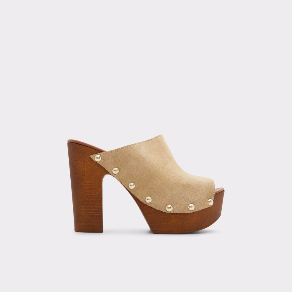 Chaussures Plateforme Aldo Drenania Talons Mule - Beige Femme | RHBQ-44748669