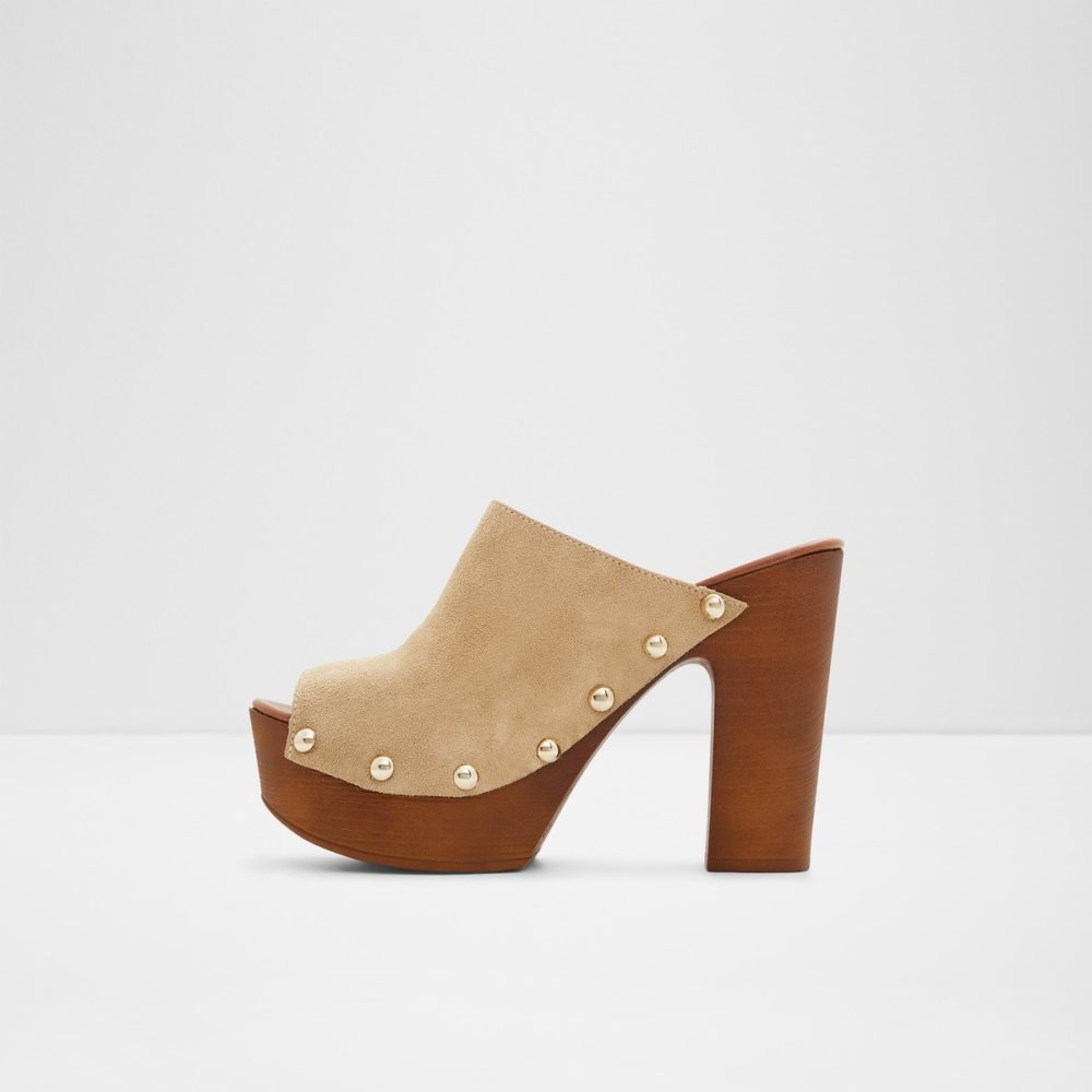 Chaussures Plateforme Aldo Drenania Talons Mule - Beige Femme | RHBQ-44748669