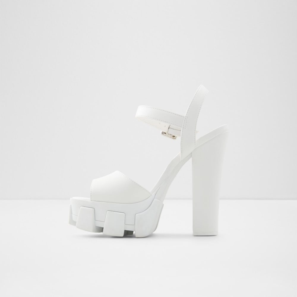 Chaussures Plateforme Aldo Verrajan High Sandal - Blanche Femme | DKUE-34755874