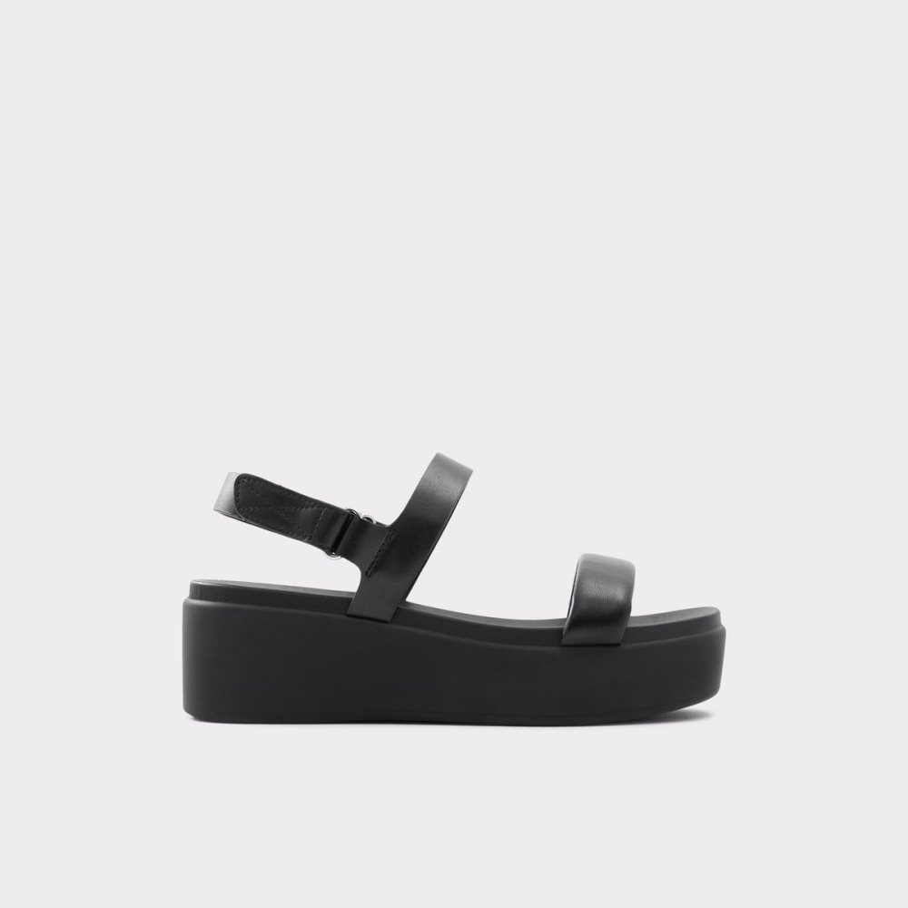 Sandales Aldo Tisdal Lanières Wedge Sandal - Wedge Noir Femme | OJOC-31328261