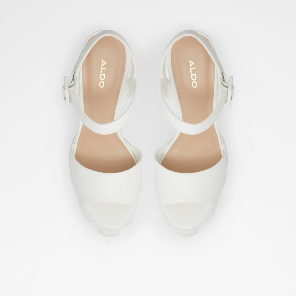 Chaussures Plateforme Aldo Verrajan High Sandal - Blanche Femme | DKUE-34755874