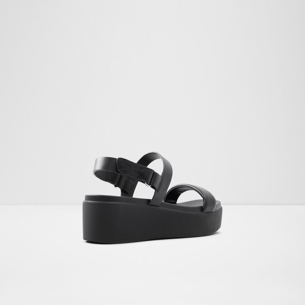 Sandales Aldo Tisdal Lanières Wedge Sandal - Wedge Noir Femme | OJOC-31328261