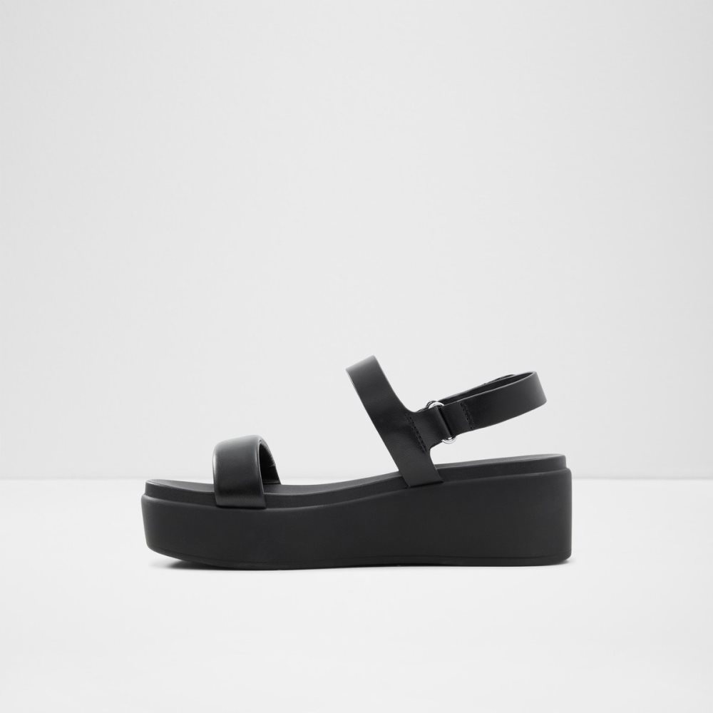 Sandales Aldo Tisdal Lanières Wedge Sandal - Wedge Noir Femme | OJOC-31328261