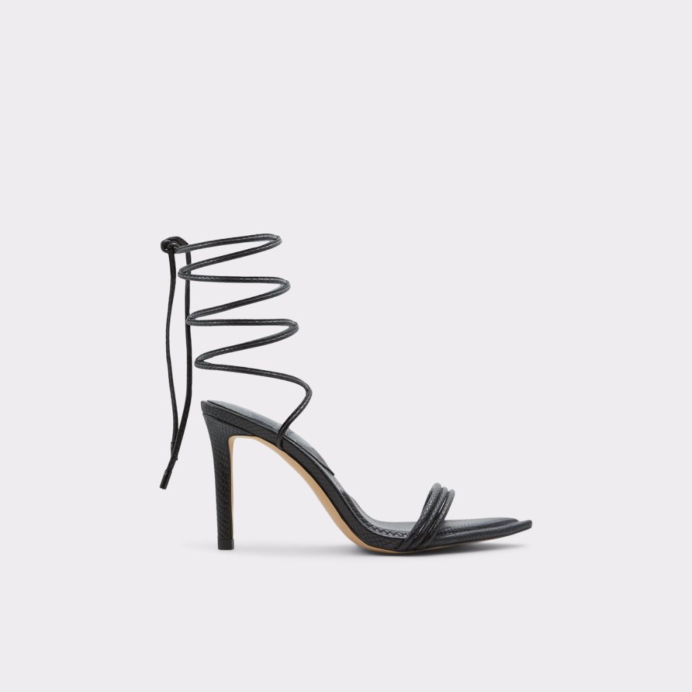 Sandales Aldo Yberrar Lanières Talons Sandal - Stiletto Noir Femme | DGDY-45672287