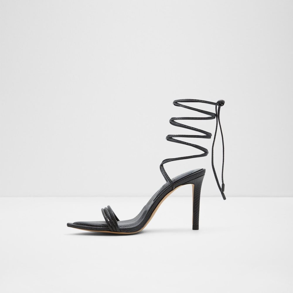 Sandales Aldo Yberrar Lanières Talons Sandal - Stiletto Noir Femme | DGDY-45672287