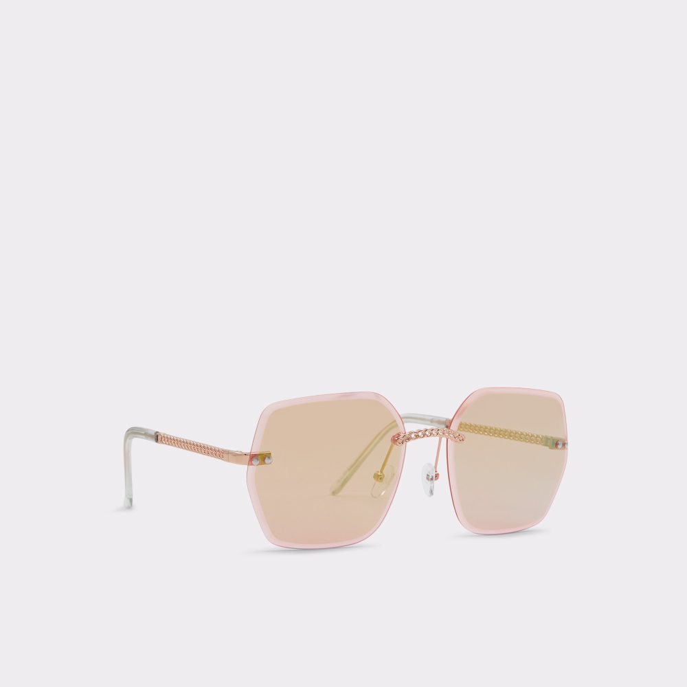 Lunettes de Soleil Aldo Yeranna Rectangle Rose Doré Femme | SWLS-82208064