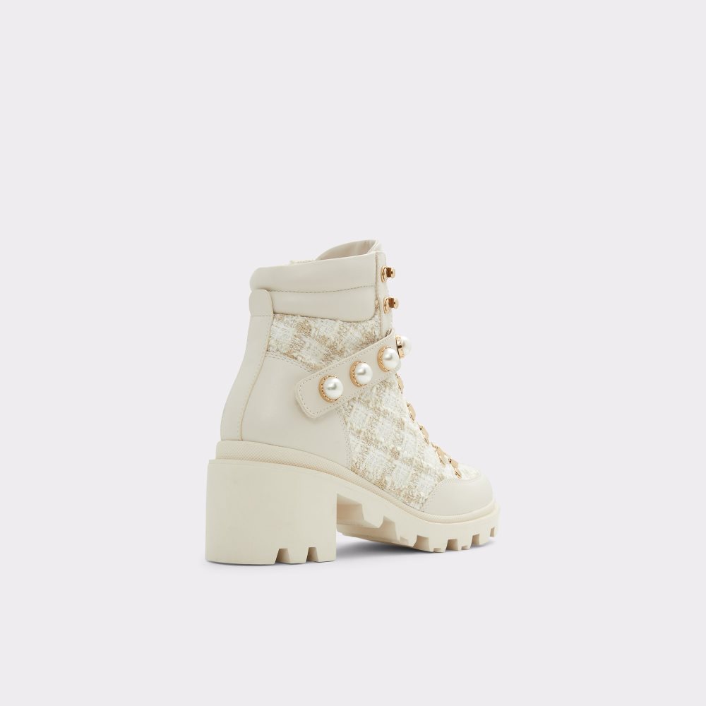 Bottes de combat Aldo Afirasean - Lug Sole Blanche Femme | ALOM-28111067