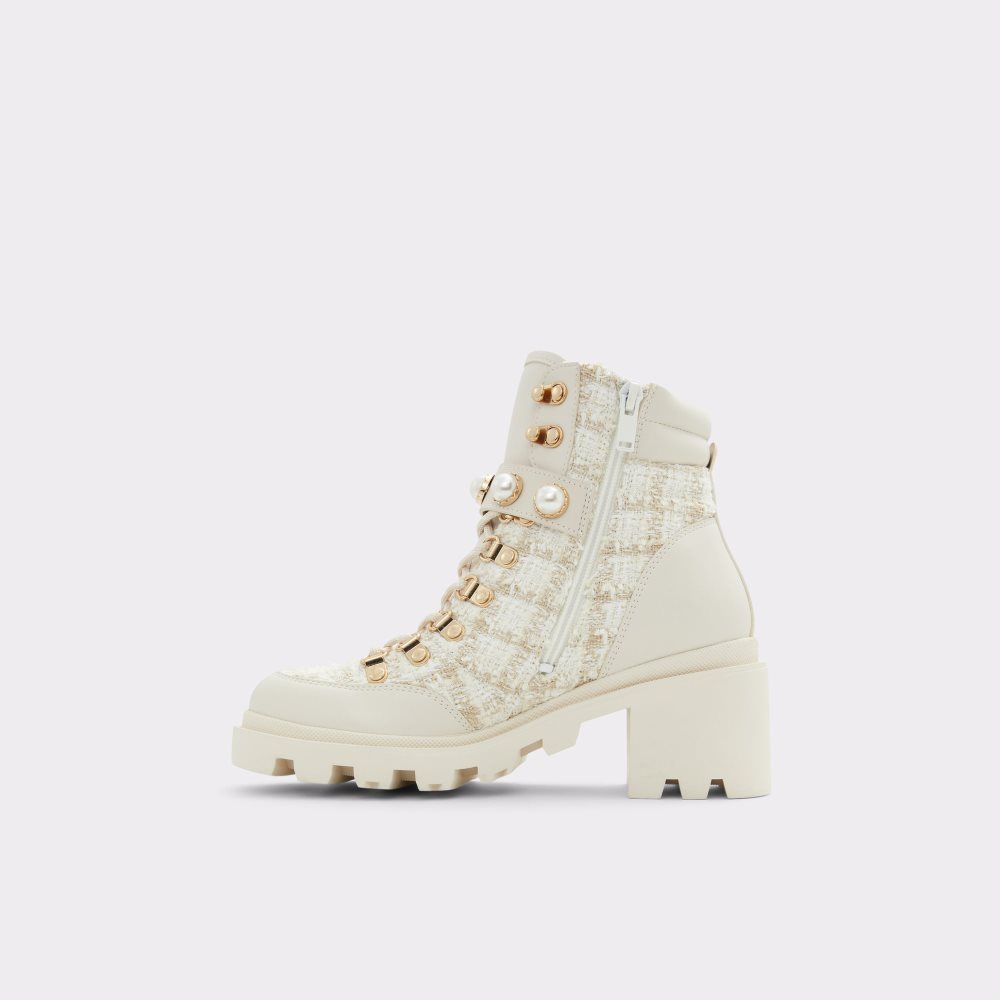 Bottes de combat Aldo Afirasean - Lug Sole Blanche Femme | ALOM-28111067