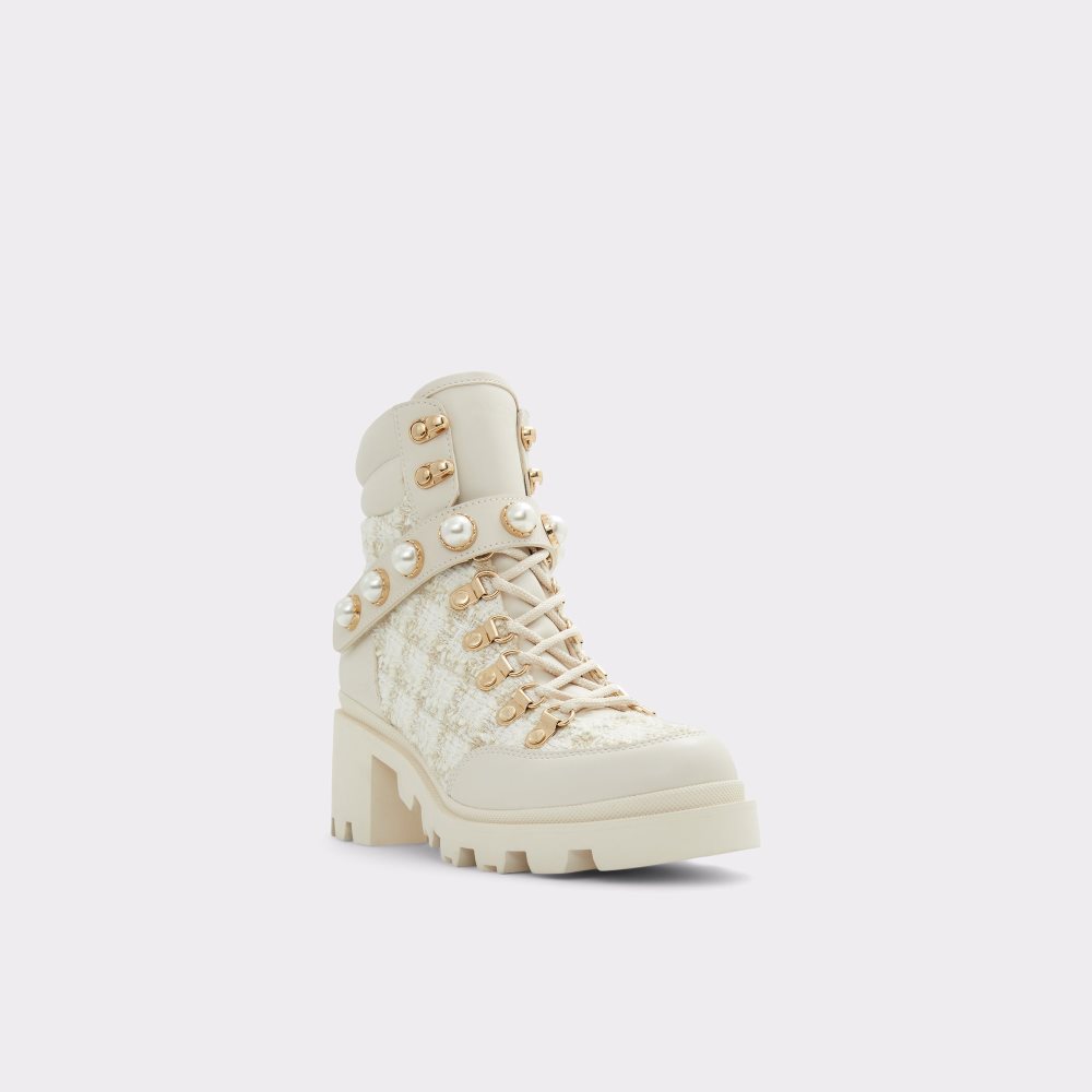 Bottes de combat Aldo Afirasean - Lug Sole Blanche Femme | ALOM-28111067