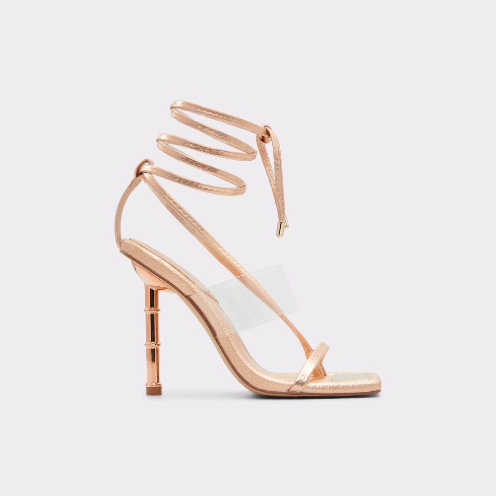 Sandales Aldo Elektra Lanières Talons Sandal Rose Doré Femme | ZVRE-89888535