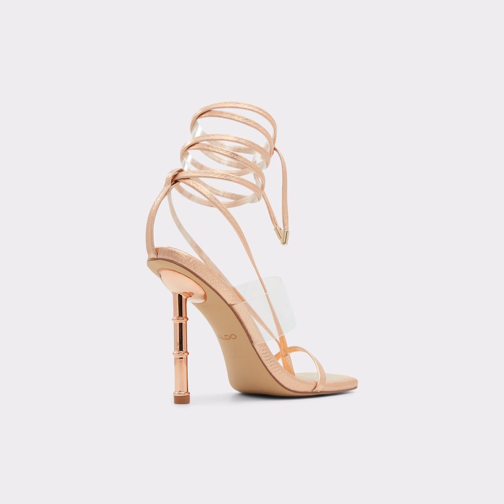 Sandales Aldo Elektra Lanières Talons Sandal Rose Doré Femme | ZVRE-89888535