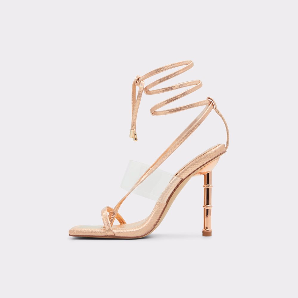 Sandales Aldo Elektra Lanières Talons Sandal Rose Doré Femme | ZVRE-89888535