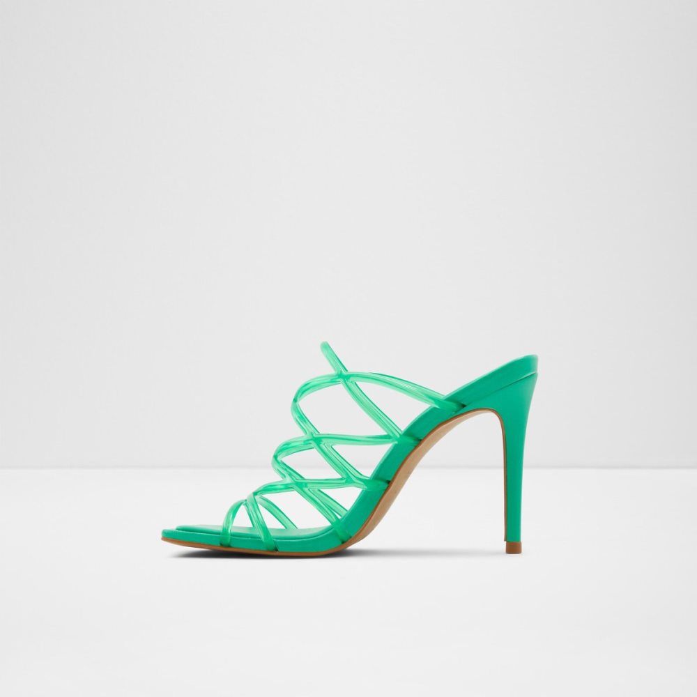 Sandales Aldo Brigette Lanières Talons Sandal - Stiletto Vert Femme | XXFU-10969146