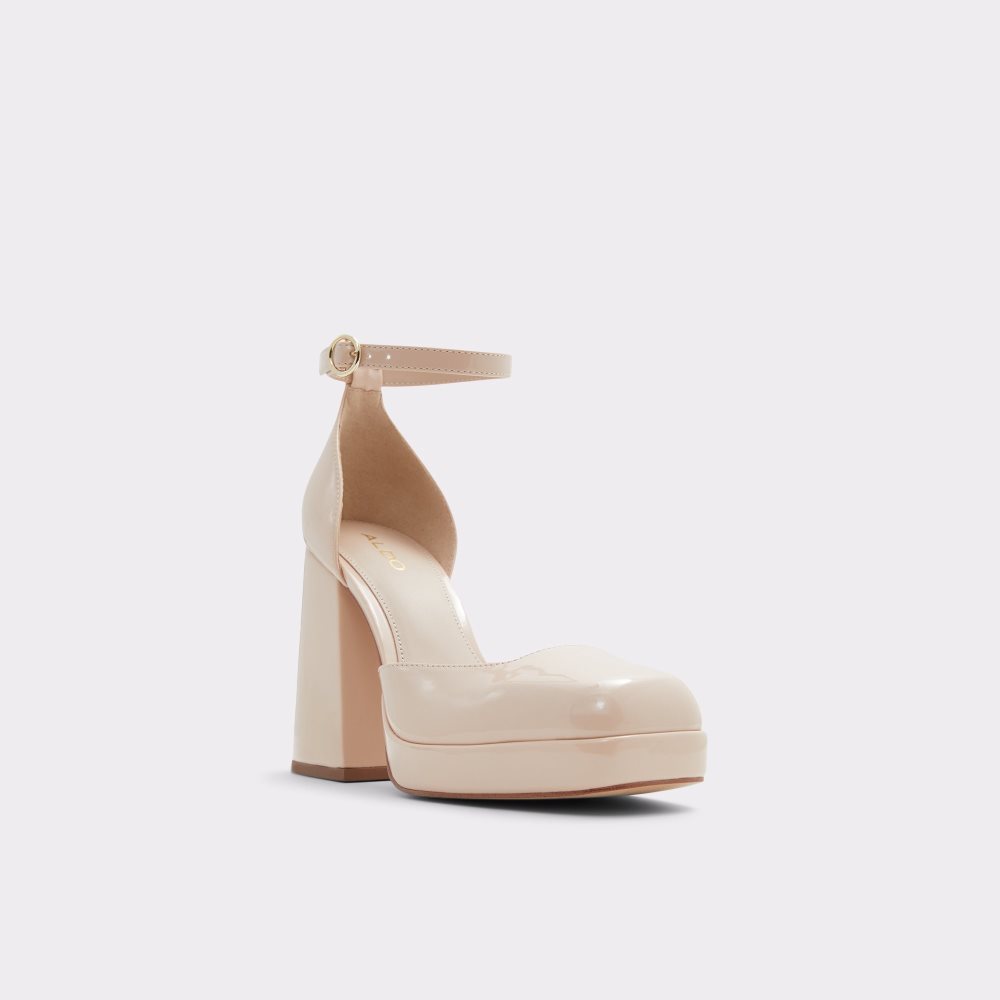 Chaussures Plateforme Aldo Emjay Talons Mary Janes - Cup Sole Beige Femme | LJLE-36712627