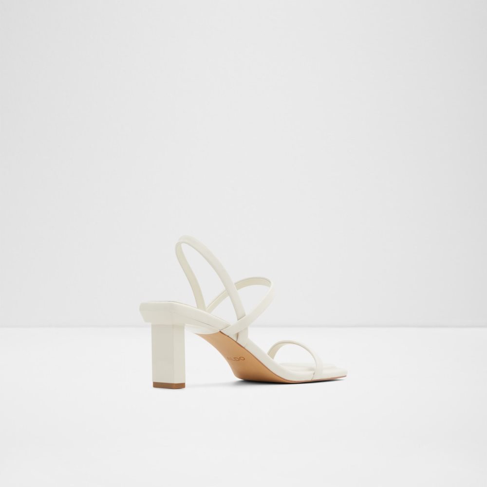 Talon Bloc Aldo Lokurr Brides Back Talons Sandal Blanche Femme | DYQA-83177169