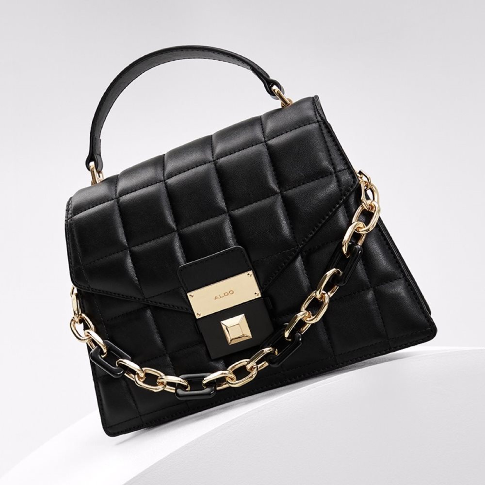 Sac Clutch Aldo Kamelia Top Handle Noir Femme | OVQL-24854832