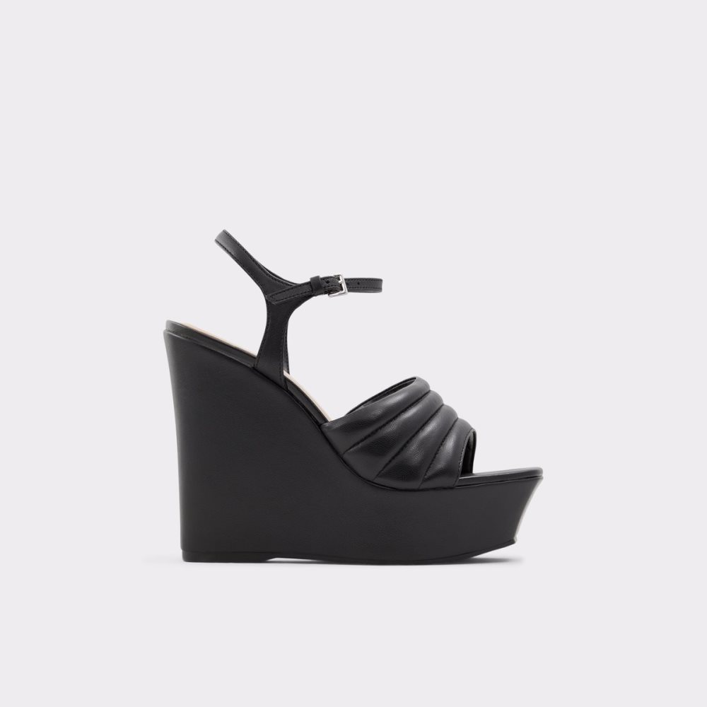 Sandales Aldo Parri Talons Sandal - Wedge Noir Femme | TNIU-82143565