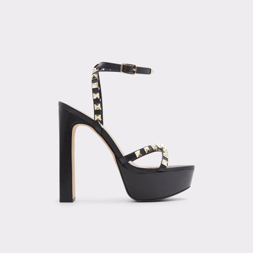 Chaussures Plateforme Aldo Geegully Brides Talons Sandal - Plateforme Noir Femme | EOOA-71856951