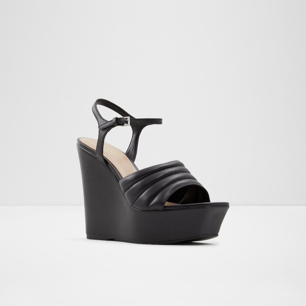 Sandales Aldo Parri Talons Sandal - Wedge Noir Femme | TNIU-82143565