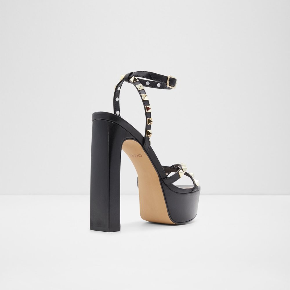 Chaussures Plateforme Aldo Geegully Brides Talons Sandal - Plateforme Noir Femme | EOOA-71856951